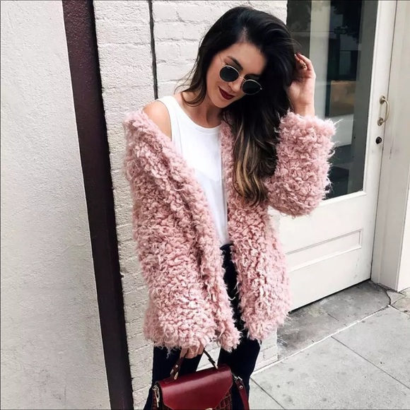 Jackets & Blazers - Pink fuzzy coat